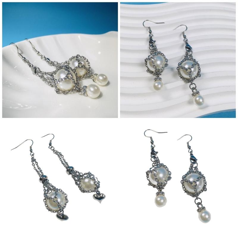 Interchangeable Crystal Holder Dangle Earrings Empty Stone Holder Replacement Drop Earrings for Women Party Jewelry Gift