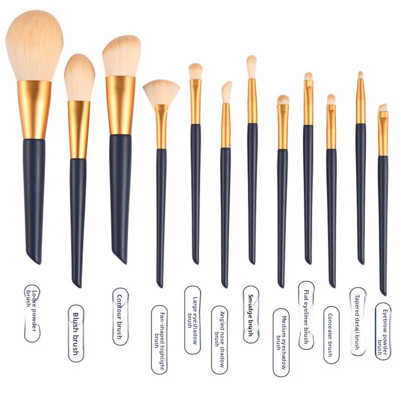 12-Piece Star Makeup Brush Set Eyeshadow Brush Setting Brush Eye Detail Blending Beauty Tool Set Contour Brush Blush Brush