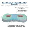Two Ear Holes Ear Piercing Pillow Cotton Filling Ergonomic Curved Side Sleeping Pillow Breathable Comfortable