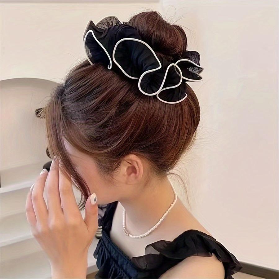 High Elastic Hair Bands Girls French Vintage Elegant Hairbands Ribbon Hair Ties Women Girls Cute Hair Styling Accessories