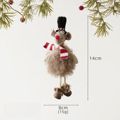 Creative Cute Mouse Ornaments Fabric Animal Pendants Christmas Tree Hanging Ornaments Christmas Tree Hanging Xmas Party