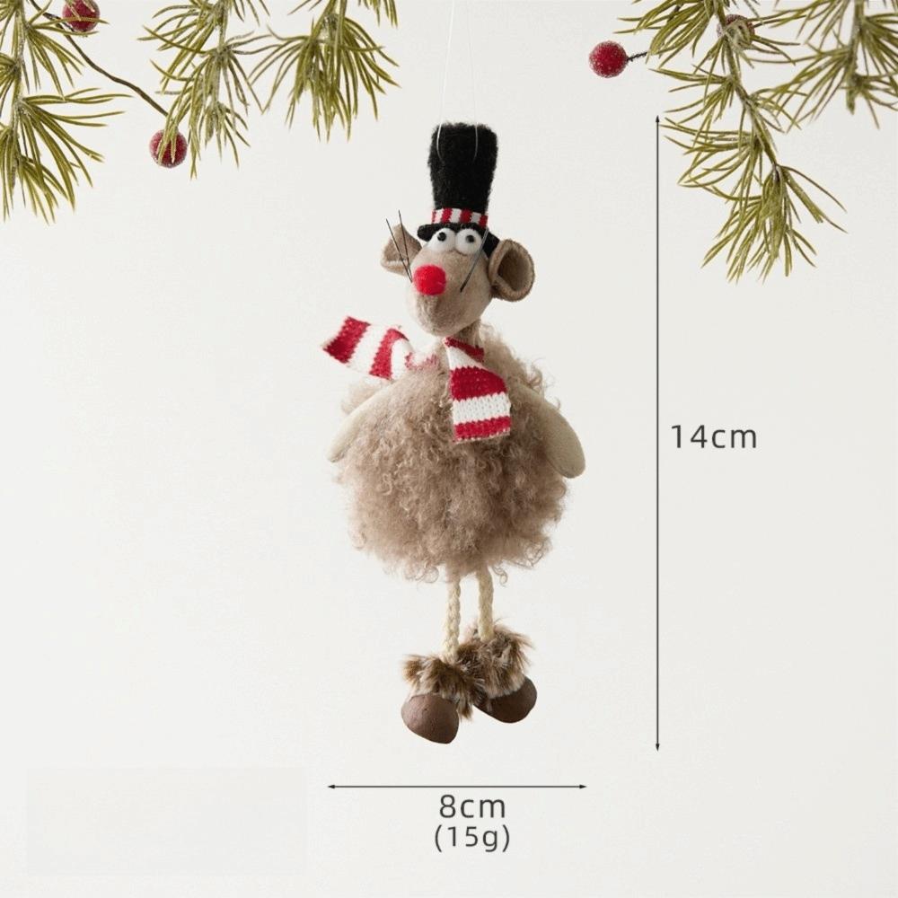 

New Cute Mouse Doll Ornaments Fabric Animal Pendants Christmas Gift Doll Decorations Christmas Tree Hanging Home Decorations