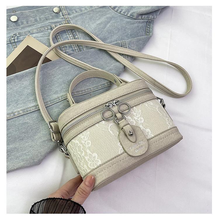 Premium texture box bag women's 2025 new women's foreign style fashion printing versatile shoulder messenger bag