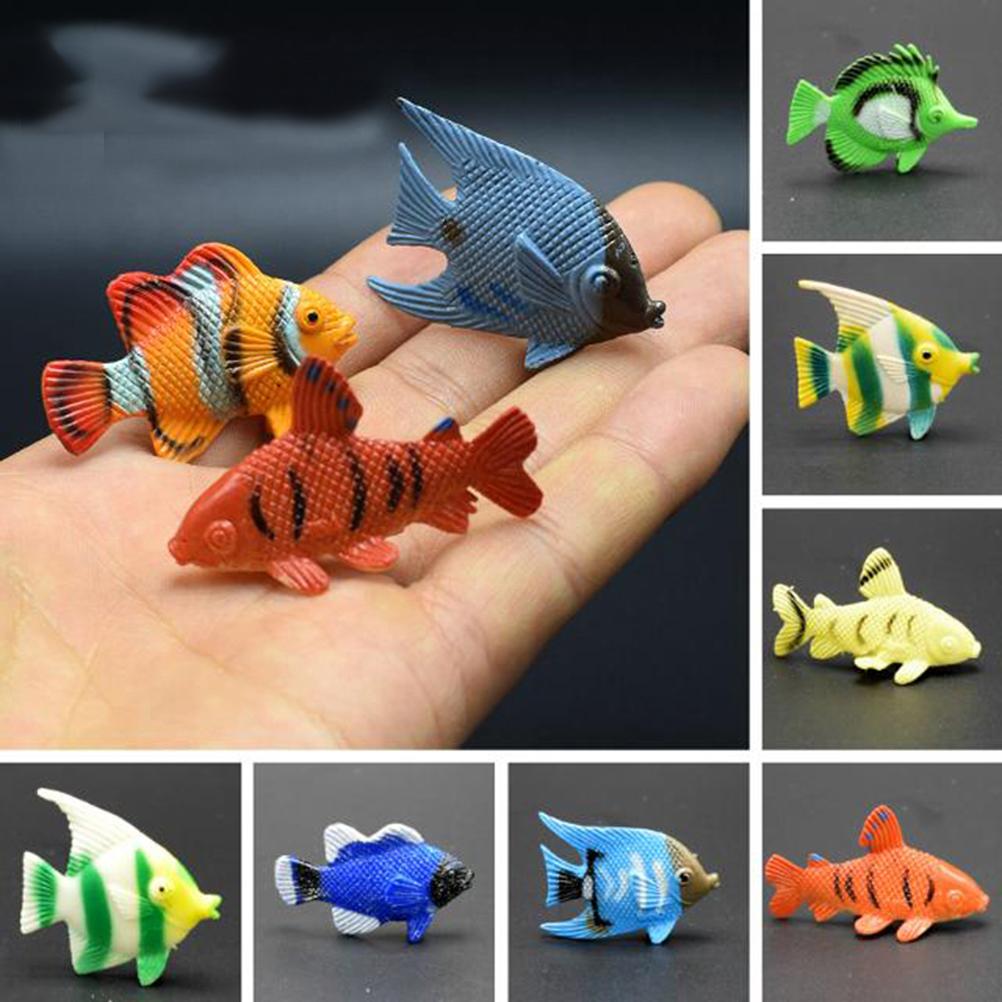 12 ks Mini Tropické Oceánske Ryby Figúrky Domáceho Maznáčika Hračka PVC Hračka Ryba do Bazéna Včasná Výchova Mini Morské Ryby