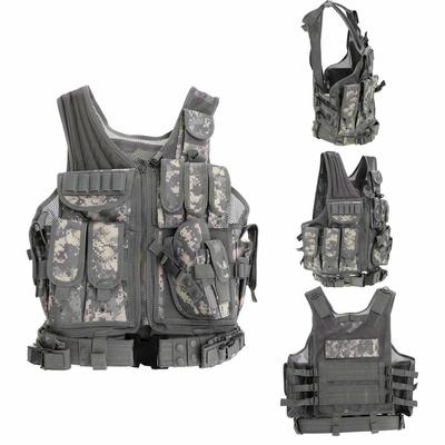 Lixada Outdoor Militärische Taktische Armee Polyester Airsoft Kriegsspiel Jagdweste für Camping Wandern