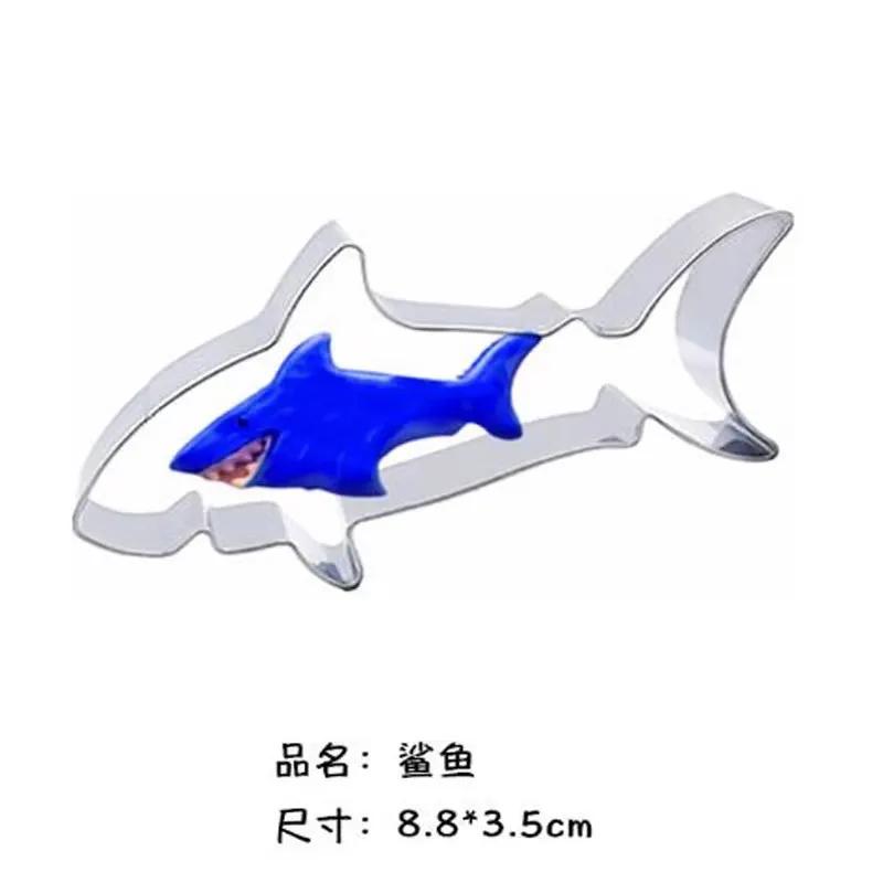 1pcs Cookware Patisserie Ocean Fish Dolphin Crab Cookie Cutter Metal Biscuit Mould Fondant Cake Decor Tools Pastry Dinning Bar