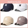 Letter R Embroidered Baseball Cap Outdoor Sunshade Breathable Hats Duckbill
