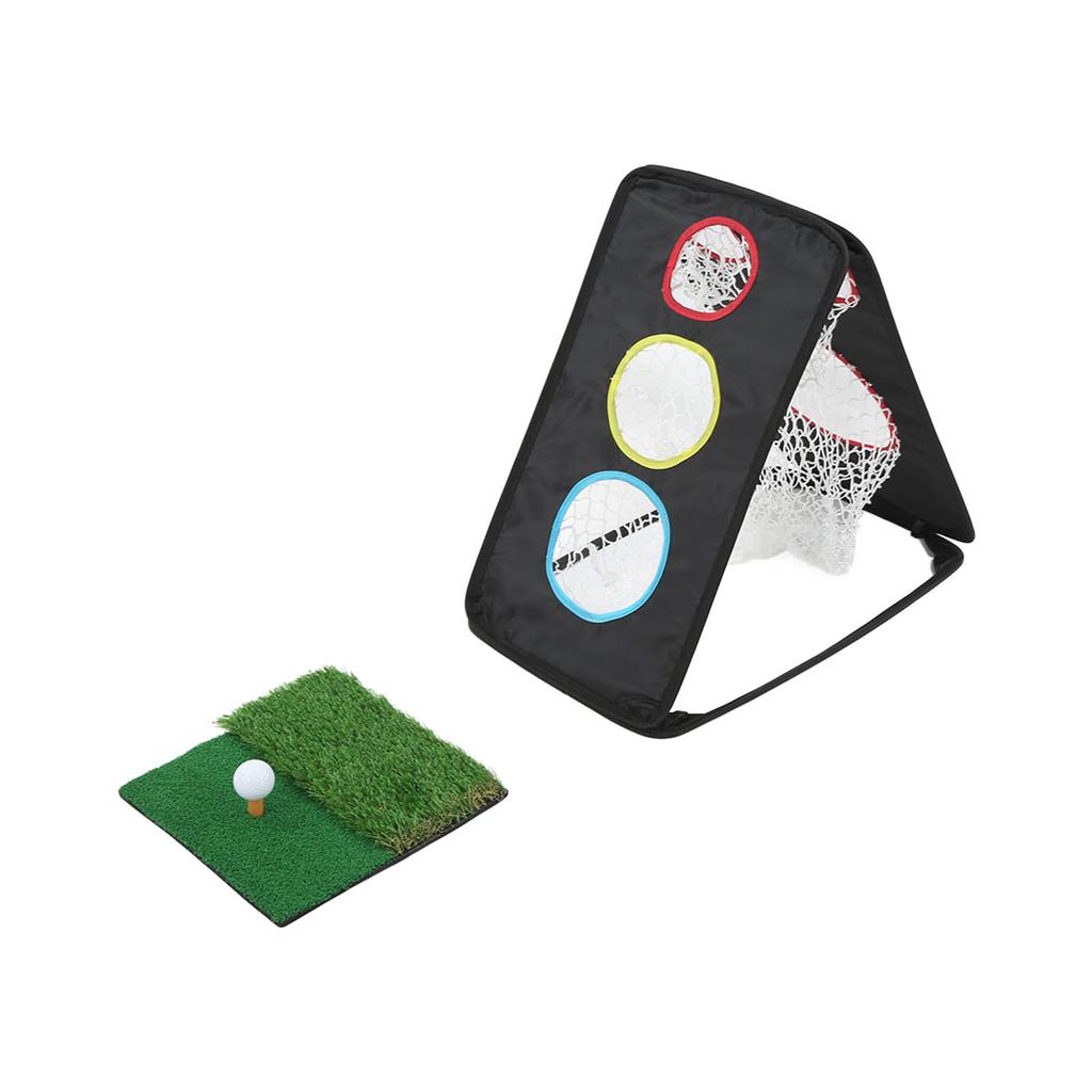Portable Golf Training Chipping Net Double Sided Folding Target Hitting Practice Net Set