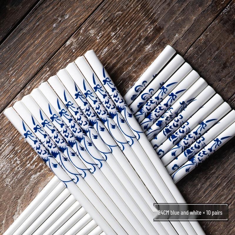 Youlaifu 10er-Set Chinesische Keramik-Essstäbchen