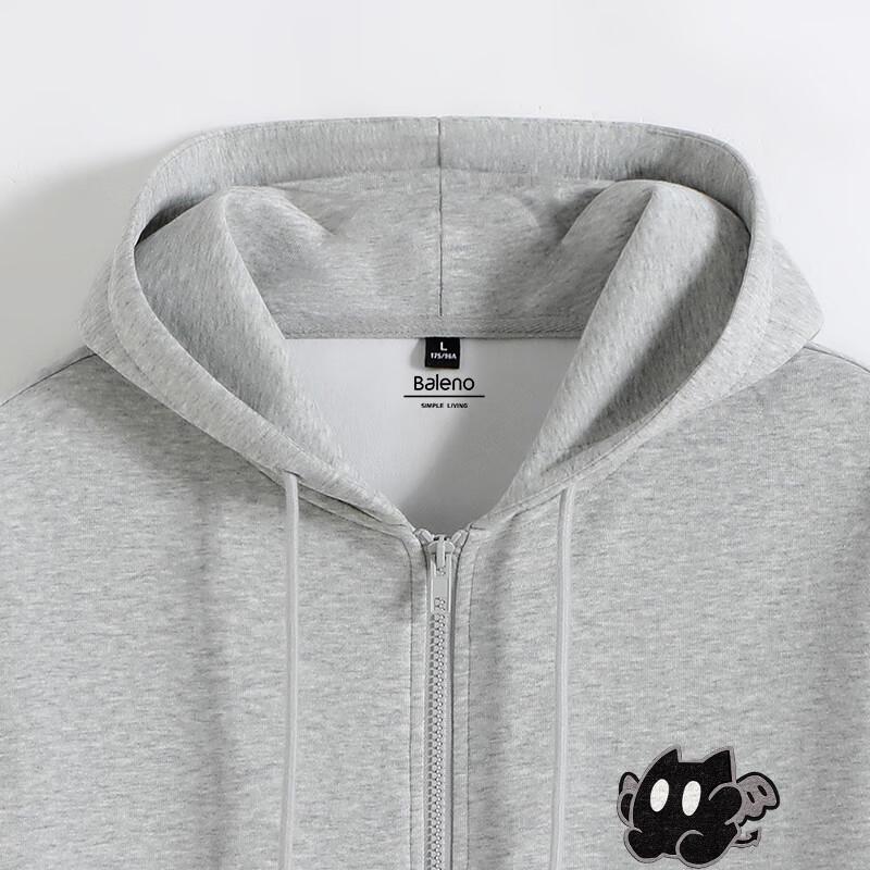 Baleno Unisex Loose Fit Hooded Cardigan with Cute Pet Print