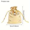 20pcs/lot Jewelry Packing Gold Color Foil Cloth Drawstring Storage Bag 9x12cm Wedding Gift Bags & Pouches