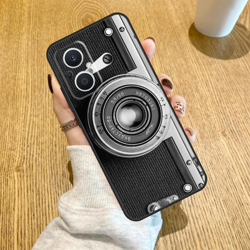 Retro-Kamera Vintage Hülle Für OPPO Reno 12F 11F 13F 14F 8T 8 Lite 10 11 12 13 14 OPPO Find X8 X6 X5 X9 Pro Hülle