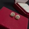 Diamond-encrusted Flower Bloom Earrings High-quality Jewelry Gifts for Daily Wear, Men and Women Are Not Limited To Handmade