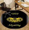 Mjallby AIF Pattern Round Rug, Indoor/Outdoor Mat, for Picnic, Gameroom, Bedroom, Office, Living Room, Home Decor Carpet, Birthday Gift