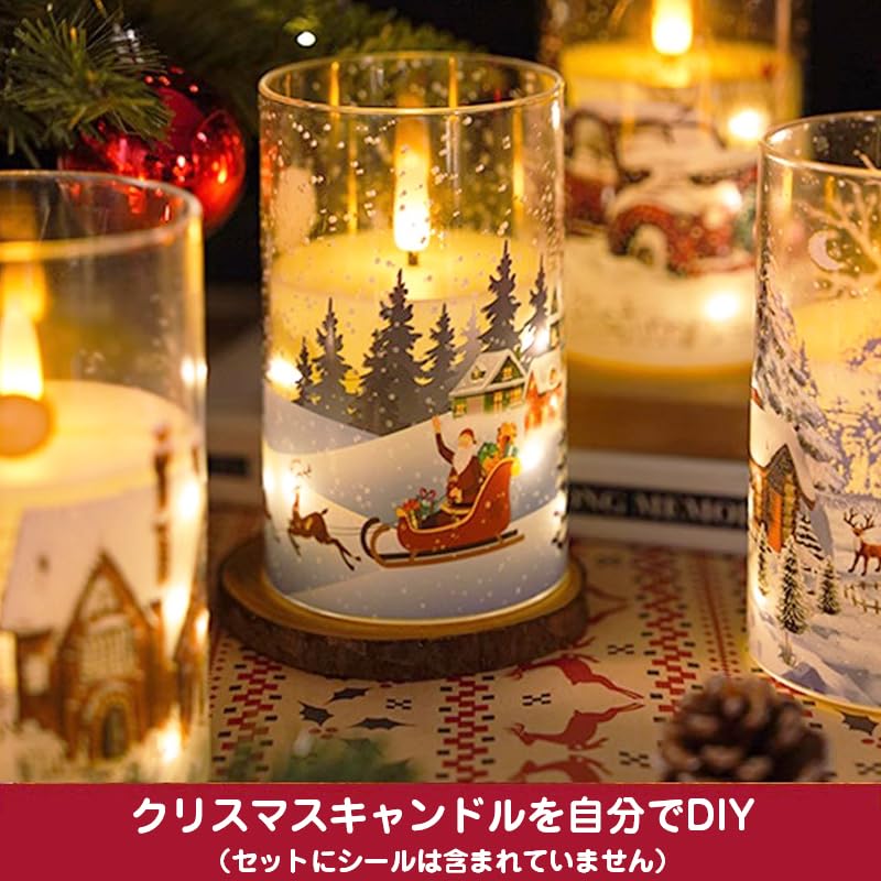 LED Candle Lights, Long, Flashing, Christmas Decoration, Soothing Light, Warm Color, Unscented, Flameless, Night Light, Inspires Sleep, Stylish,