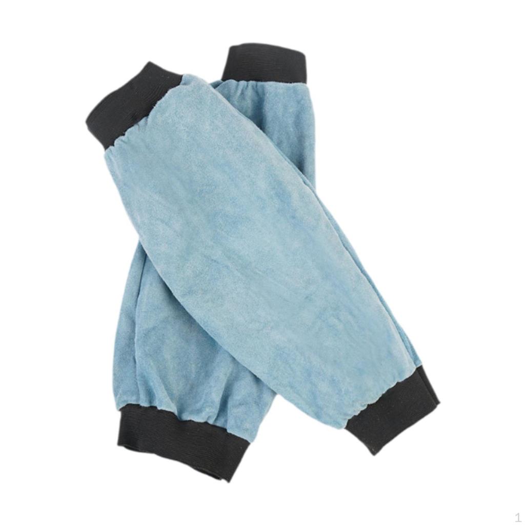 2 Pack PU Leather Welding Sleeves, Work Multipurpose Heat Protection for Outdoor Activities