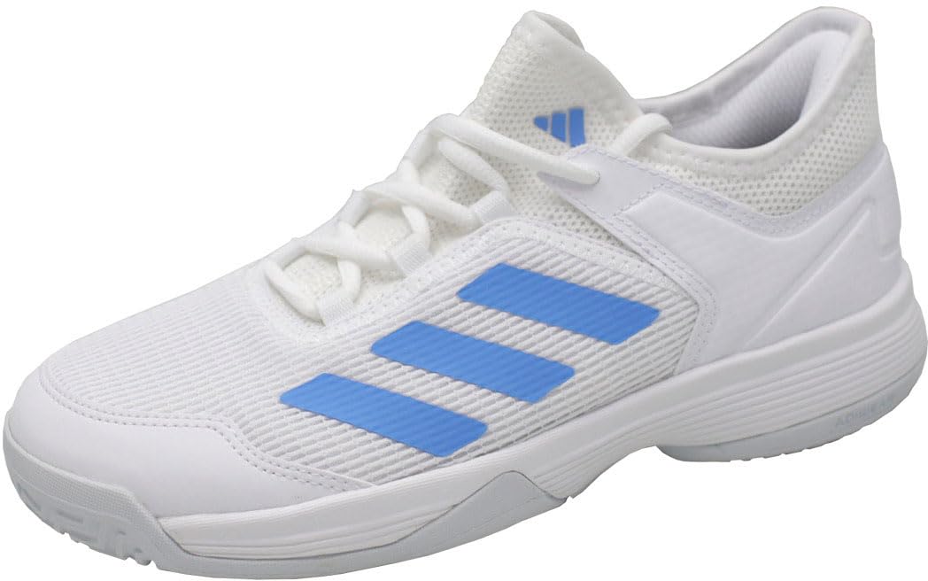 

Теннисные кроссовки Adidas Ubersonic 4 Junior для мальчиков и девочек, размеры 20-24,5 см, LVJ93, цвет обуви белый/синий взрыв/голубой ореол (IF0443), Размер 21.0см