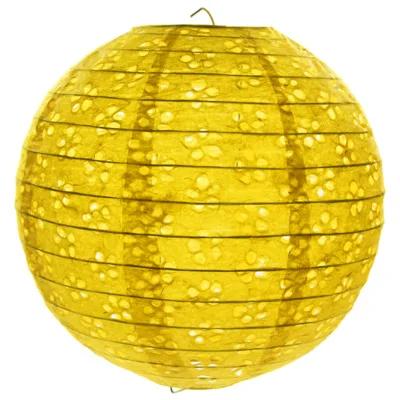 

(8Inch) 20cm Chinese Hollow Paper Lantern Wedding Lanterns Paper Lampshade Holiday Party Supplies Children DIY Festival Lanterns Hollow out 20cm жовтий