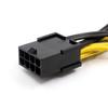 10 Stück 8-Pin auf Dual 6-Pin+2-Pin Stecker PCI-E PCIE GPU Stromkabel Splitter Adapter