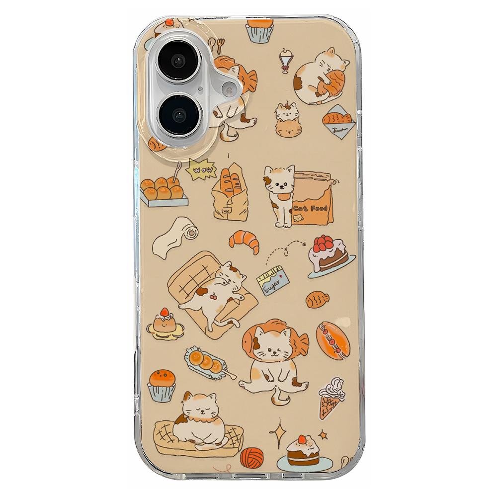 Painted Phone Case for iPhone 12 13 15 16 iPhone 16 12 13 14 15 Pro  14 15 16 Pro Max Coverage Shockproof Anti-Fingerprint Fresh Style Protective Case