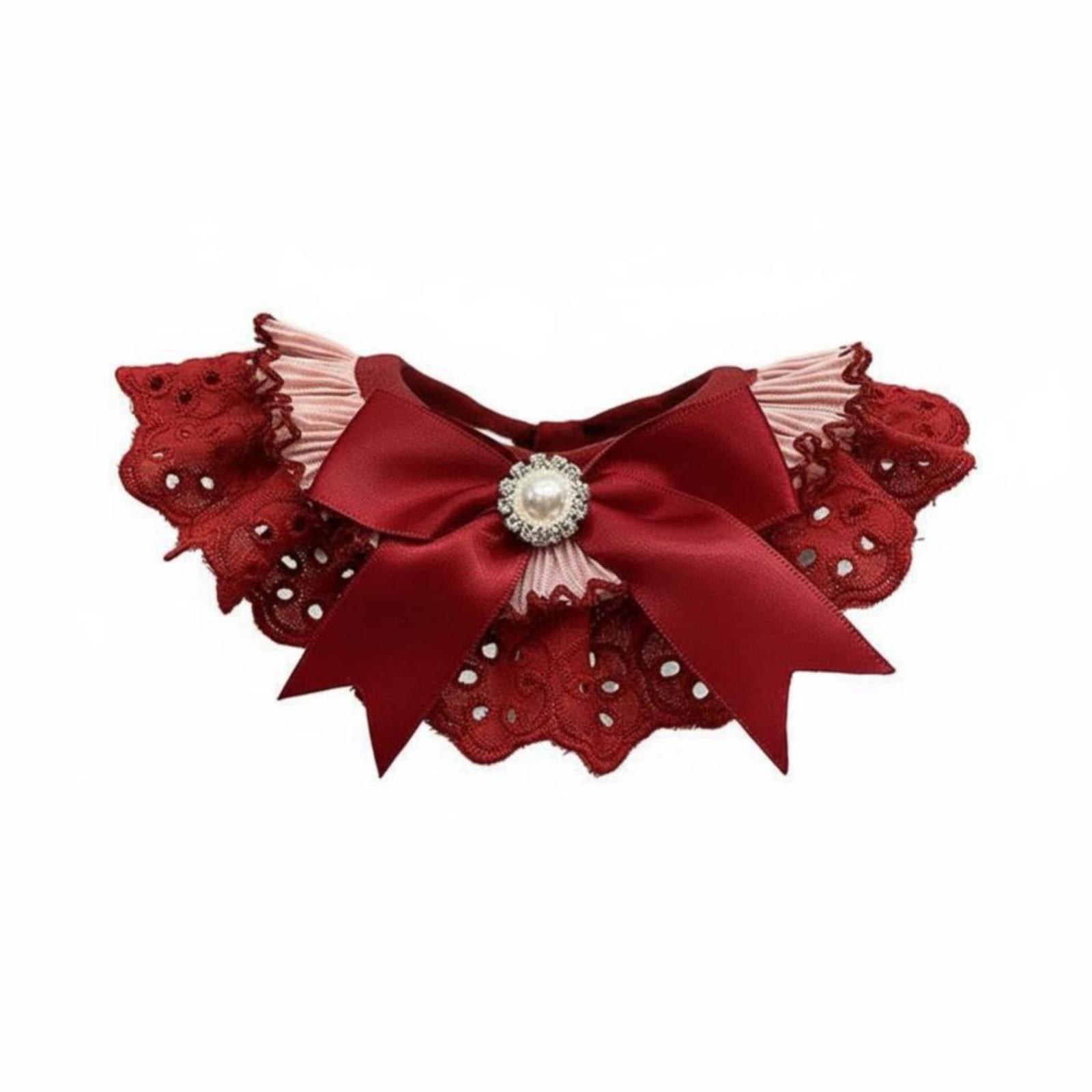 Lace Pet Bib Scarf, Adjustable, Cute for Cats and Dogs
