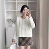 Imitation Mink Small Fragrant Jacket for Women's 2024 Autumn and Winter New Round Neck Casual Fashion Knitted Cardigan Sweater for Women