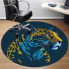 1 Stück Teppich mit Tigerdruck für das Büro, rutschfest, runder Teppich, weich und bequem, Teppich für das Büro, leichte runde Bodenmatte