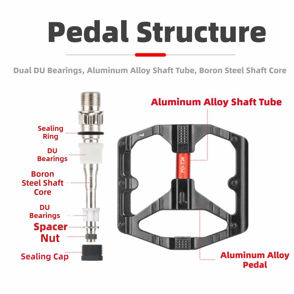 1 Pair Aluminum Alloy and Boron Steel Bike Foot Pedal Road Bike Pedal  Bike Maintenance