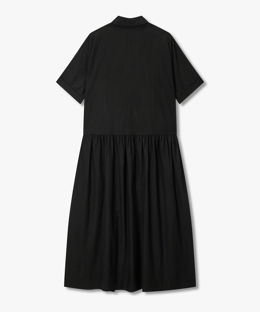 Bobeu Front Zippered Shirt Dress_Black 7156337001