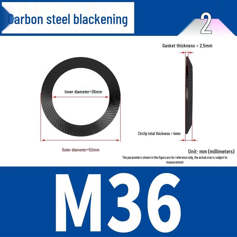 304 Stainless Steel Double-Sided Serrated Lock Washer, Anti-slip Butterfly-shaped, M3-M42