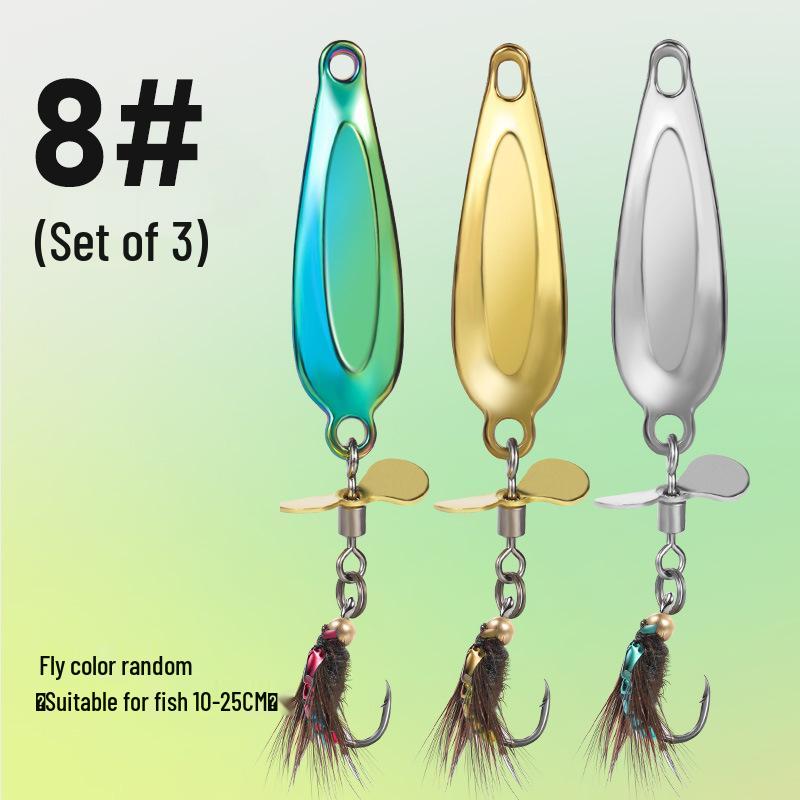 Micro Sequins Casting Iron Fly Fishing Hook Set for Minnows, White Stripes, Crucian Carp, and Freshwater Fish Lures