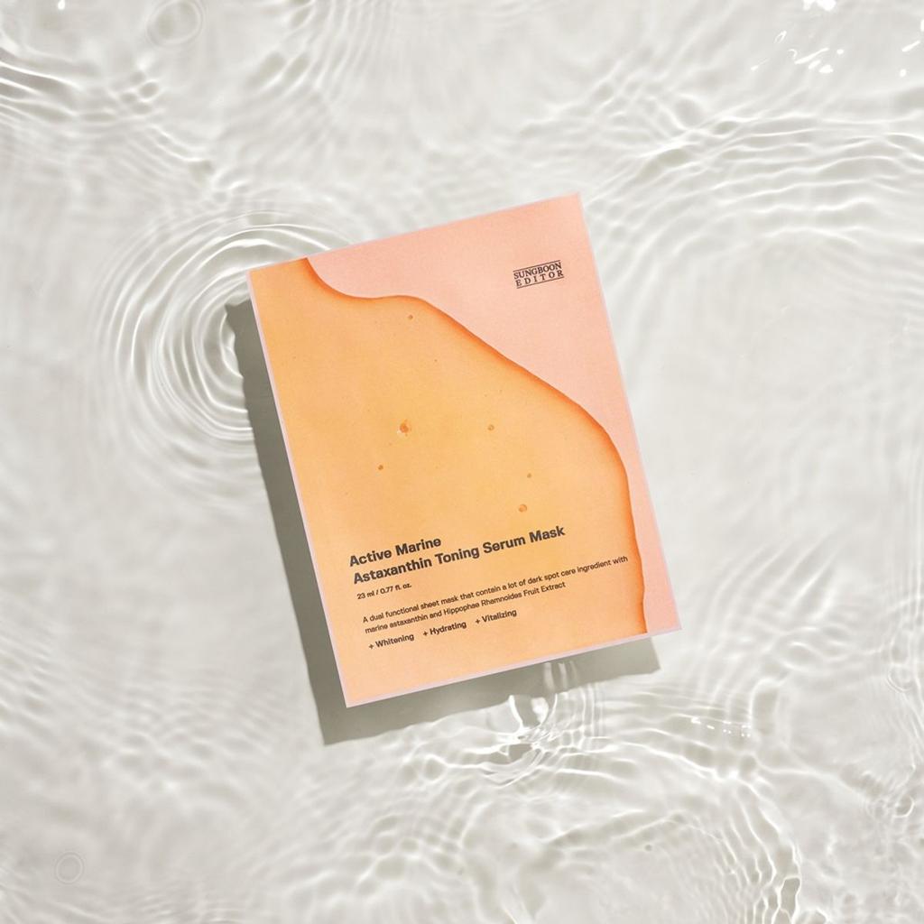 Marine Astaxanthin Dark Spot Toning Serum Mask 10 Sheets (1 Box)