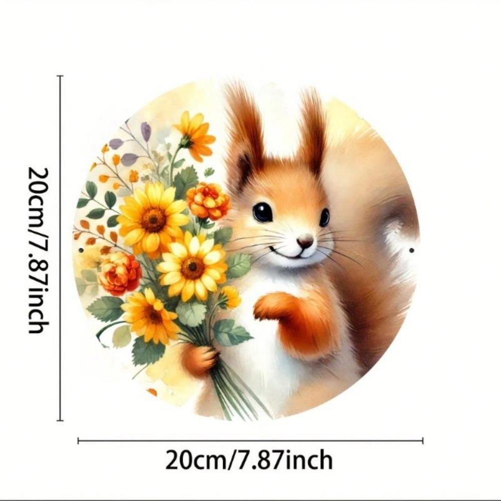 Vintage Squirrel Metal Tin Sign Wall Art Retro Rustic Decor Inspirational Quotes Weatherproof