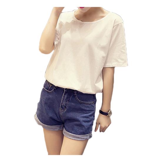 

Жіноча одноколірна блузка-футболка з коротким рукавом і круглим вирізом без спини на порожніх лямках XL білий