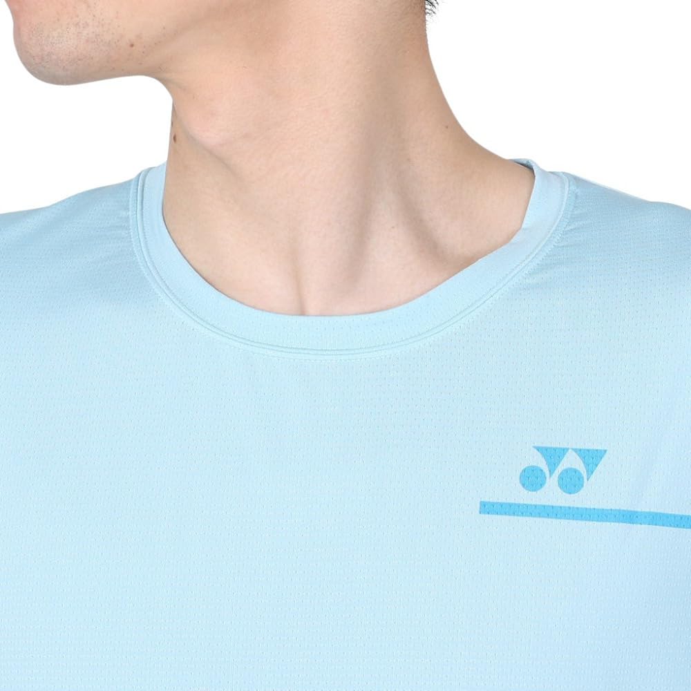 YONEX Short Sleeve Dry Ice Blue Size L Men's T-Shirt (Fit Style), (308),