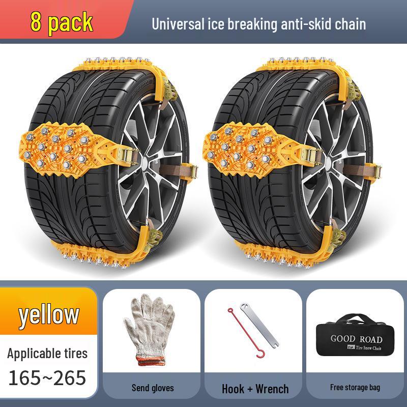 Universal Car Anti-Skid Chains for Sedans & SUVs - Winter Snow & Ice Protection