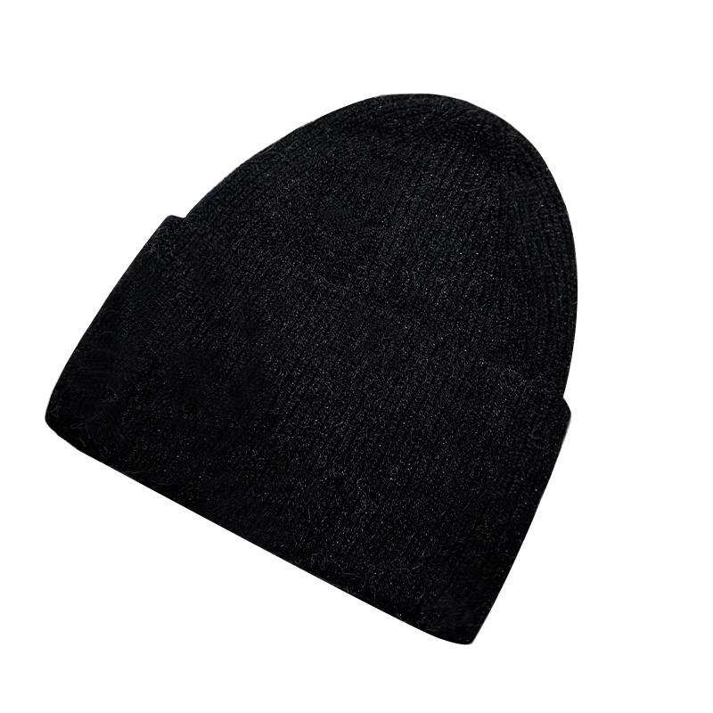 Knitted Rabbit wool Hat for Women In Winter New Style Showing Small Face White Wool Hat for Women In Autumn and Winter Warm and Cold Hat for Women