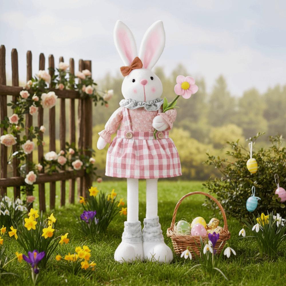 Height Figurine Easter Rabbit Figurine Resizable Design Adjustable Figurine  Home Ornament