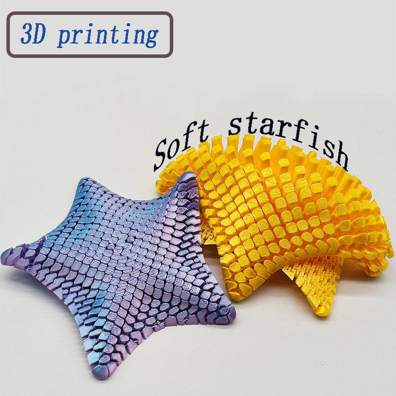 3D Printed Starfish Stress Relief Toy Novel Office Gift For Adults Boredom-Proofing Children'S Creative Plaything