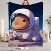 1Pc Digital Printed CapybaraGuinea Pig Flannel Blanket Mattress Cover Blanket for Family BedsSofasOfficesOutdoor Camping