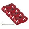 4PCS Braided Hose Separator Clamp Adapter 4AN 6AN 8AN 10AN 12AN Fuel Line Fitting Bracket Aluminum AN4 AN6 AN8 AN10 AN12