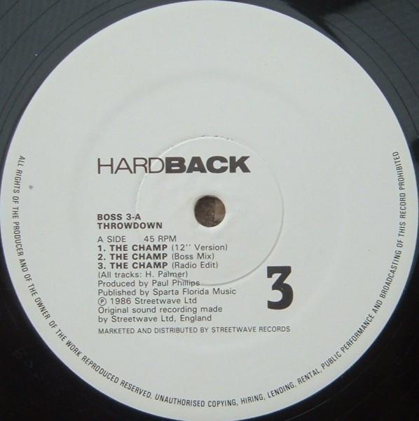 12inch Record THROWDOWN - The Champ BOSS3 Hardback 1986 UK Rap & Hip-Hop/R&B Used