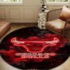 Chicago Neon Cityscape Round Rug for Livingroom,Bedroom, Palyroom, Chair Rug, Area Rug, Circle Carpet, Large Size Decor Fan Christmas Gift