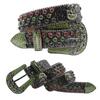 Large Skull Head with Diamond Belt for Men and Women Diamond Acrylic Crystal Rivet Belt Inlay