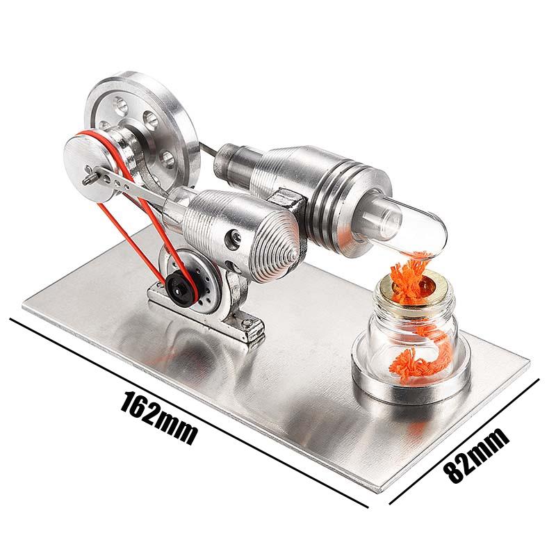 Mini Stirling Engine Model Hot Air Power Generator Motor Physics Experiment Toy