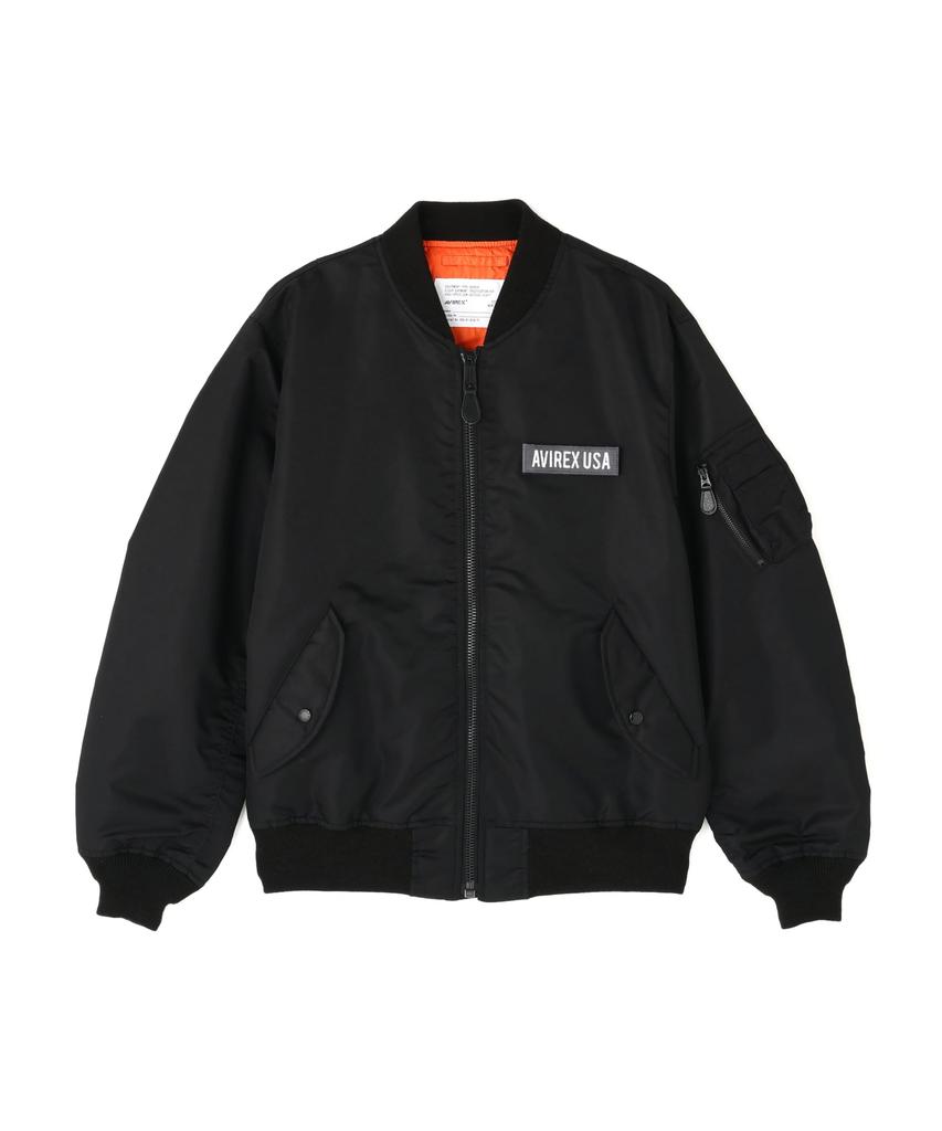 AVIREX TAPING LIGHT MA-1 Lightweight Outerwear Spring Autumn Thin Flight Jacket Men's 2XL Black 783-5952049