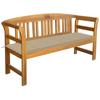 Day and Night - Day and Night Garden Bench with Cushion Solid Acacia Wood 157 Cm
