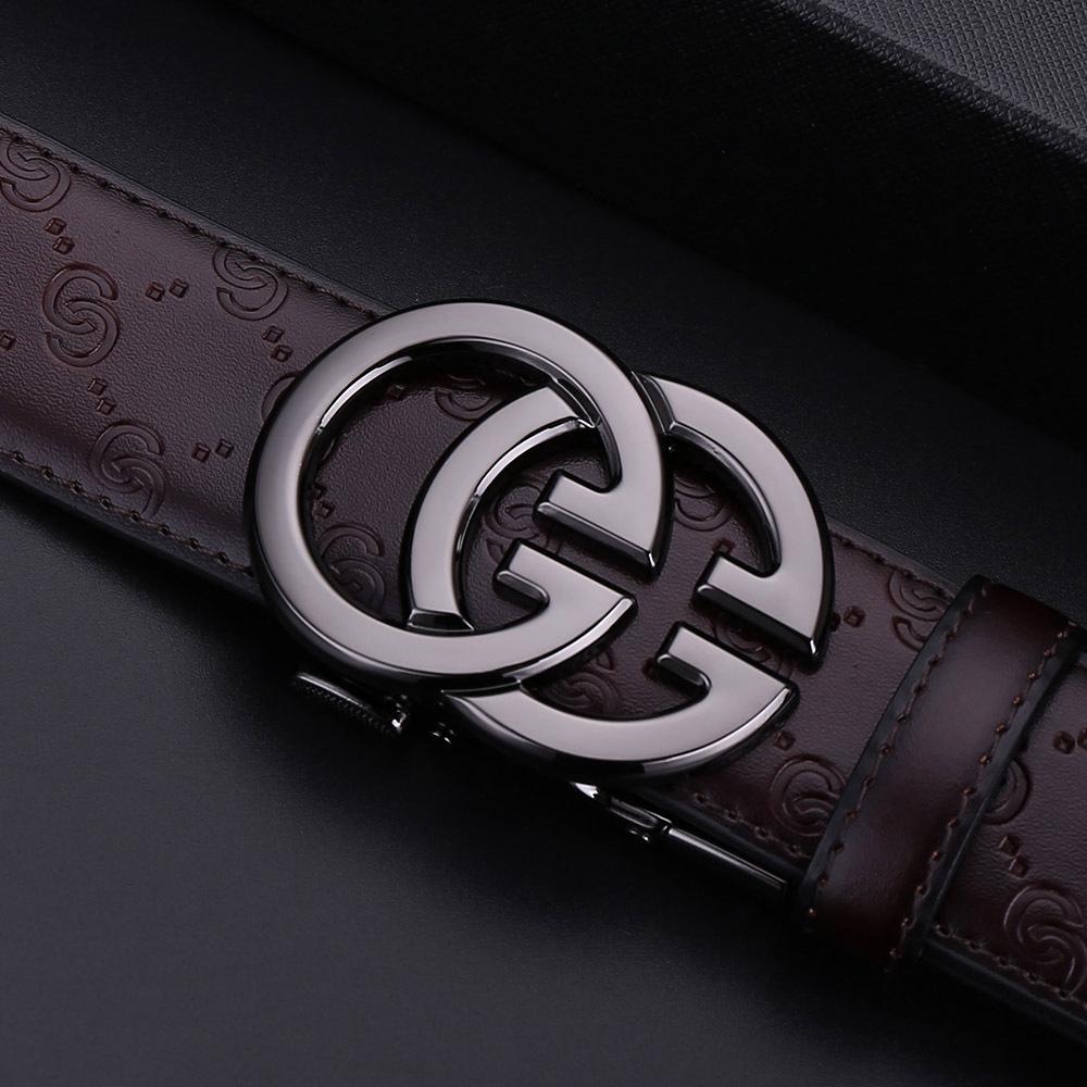 Men's High-End Genuine Leather Automatic Buckle Belt - Versatile Casual Cowhide Waistband