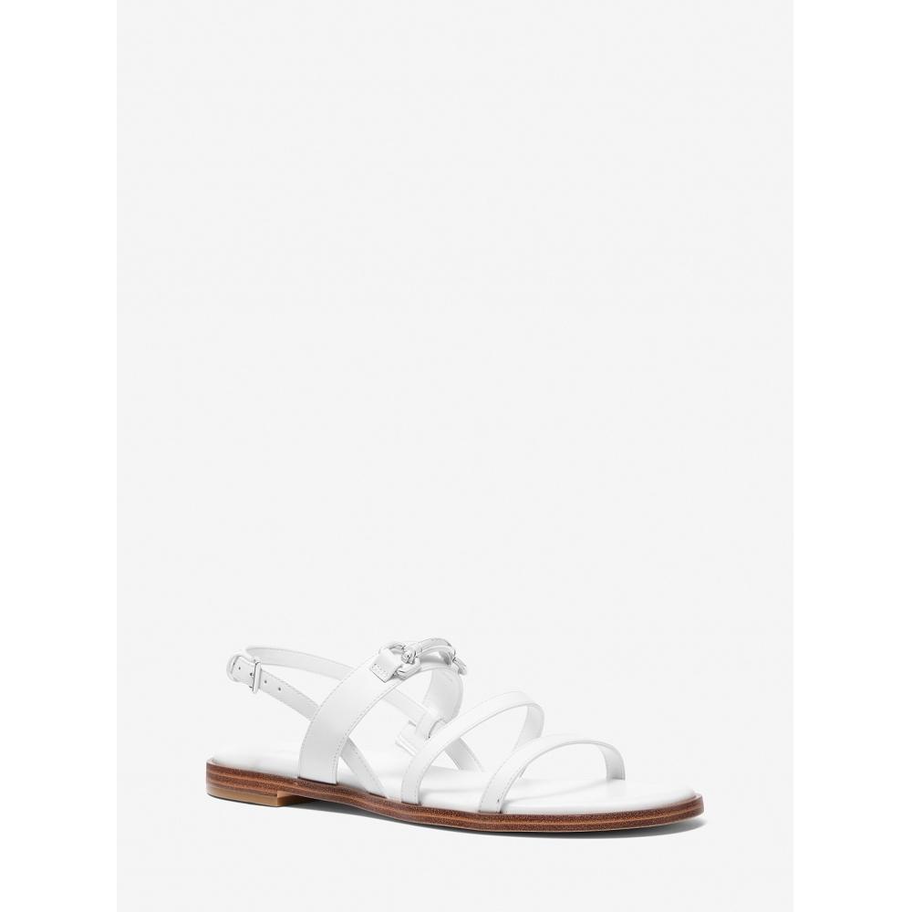 

Michael Kors Carson Flat Sandals 49s5crfs1l1999 Optic White 5.5