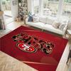 San Francisco 49ers Design Kristall Samt Teppich Gemütlich Nicht?Rutschfester Teppich mit Aufdruck für Schlafzimmer Wohnzimmer Eingang
